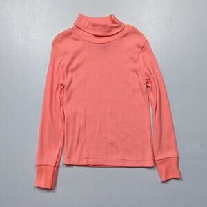 Vintage Dobie Turtleneck Girls Size 3T Peach Pink Long Sleeve Basic Layering